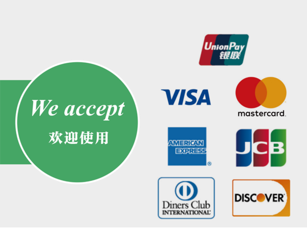 Compare the card-network symbol at the checkout with the logo on your card.